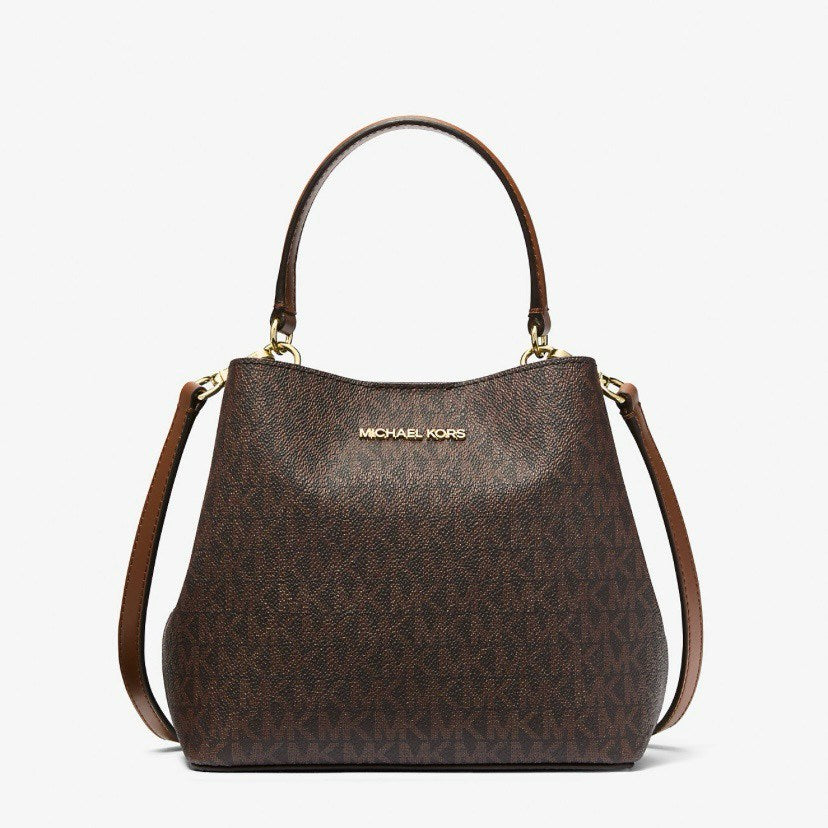 AUTHENTIC/ORIGINAL MICHAEL KORS MK Pratt Small Signature Logo Shoulder Bag