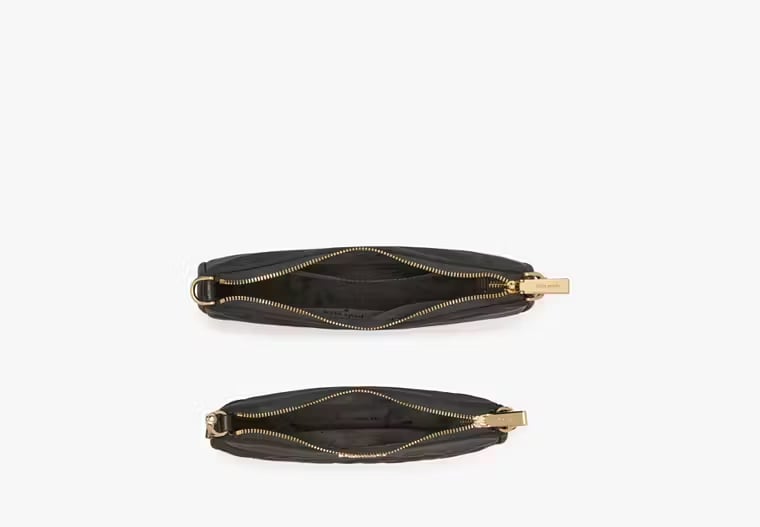 AUTHENTIC/ORIGINAL KS Duet Quilted Fabric Small Crossbody - BLACK