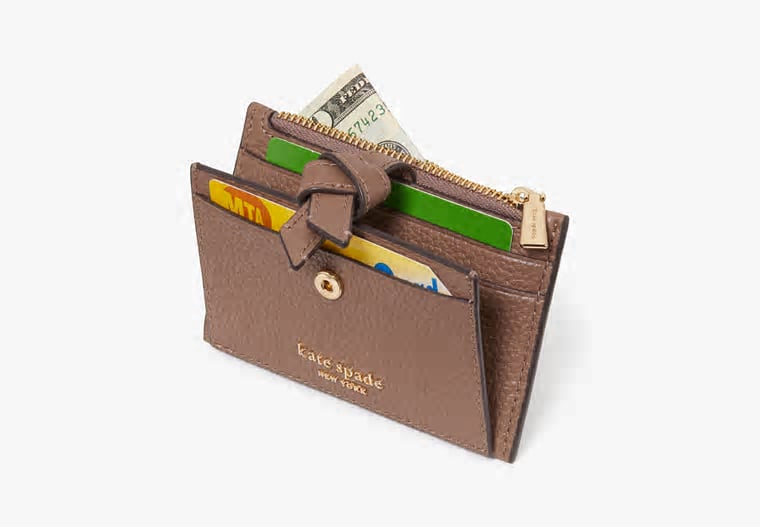 ORIG & IMPORTED Kate Spade KS Knott Zip Card Holder