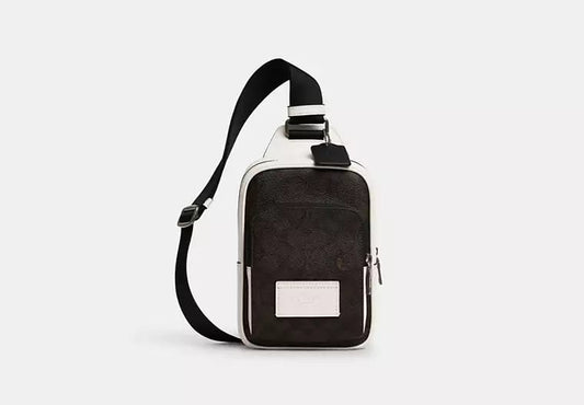 AUTHENTIC/ORIGINAL COACH Racer Sling Pack In Colorblock Signature Canvas