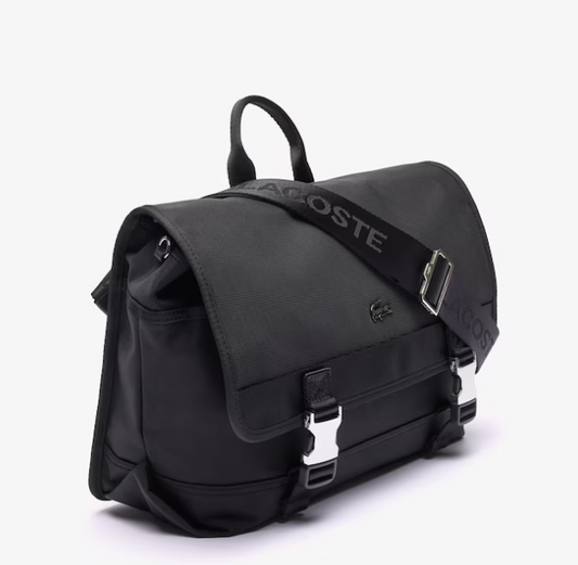 AUTHENTIC/ORIGINAL Lac0st Men's Kome Messenger Bag Black