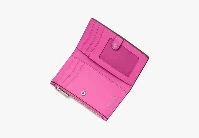ORIG & IMPORTED Kate Spade KS Morgan Bow Metallic Small Slim Bifold Wallet