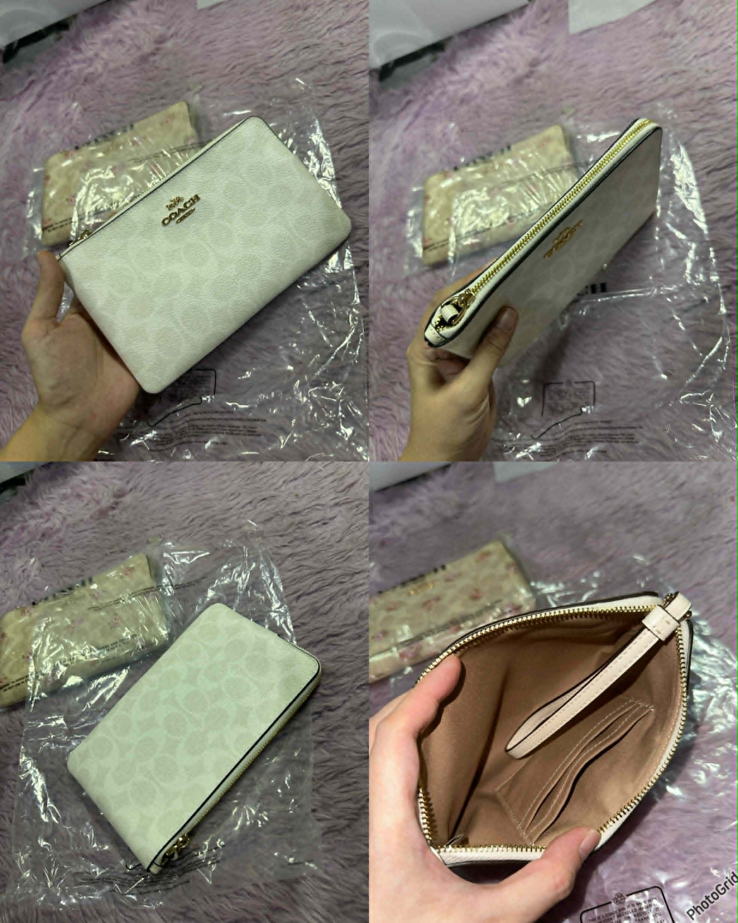 ORIG & IMPORTED CCH Large Corner Zip Wristlet Phone Wallet In Signature Canvas Brown/Khaki
