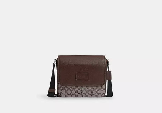 AUTHENTIC/ORIGINAL COACH Sprint Map Bag 25 In Signature Jacquard - Oak maple