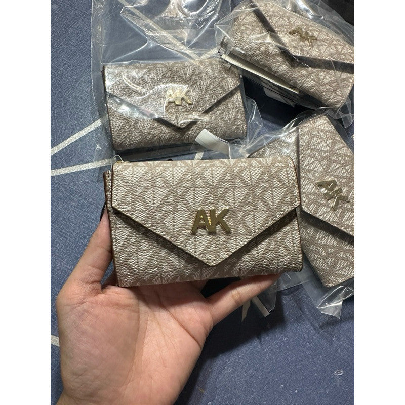 SALE! ❤️ ORIG & IMPORTED AK Klein Logo Flap Card Case Wallet With Key Ring
