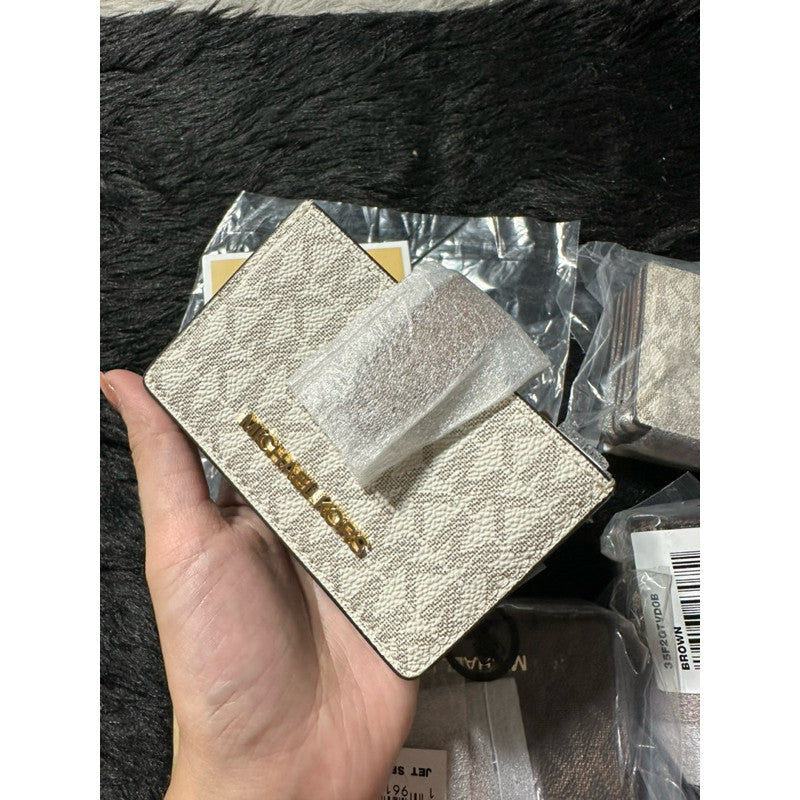 SALE! ORIG & IMPORTED MK Jet Set Medium Logo Accordion Card Case Wallet