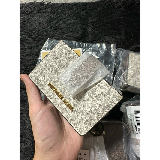 SALE! ORIG & IMPORTED MK Jet Set Medium Logo Accordion Card Case Wallet