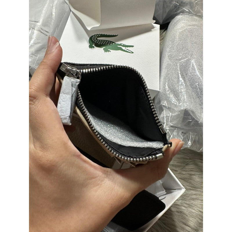 ORIG & IMPORTED NEW LCT Women’s Anna Snap Front Trifold Wallet Beige/Black