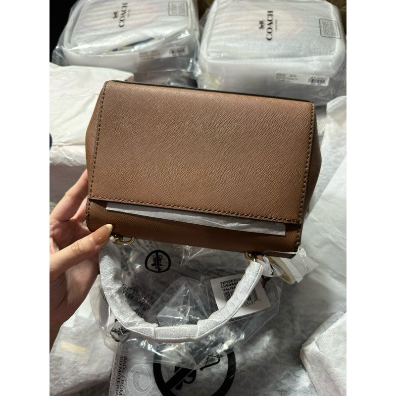 SALE! ORIG & IMPORTED MK Ava Extra-Small Saffiano Leather Crossbody Brown Bag