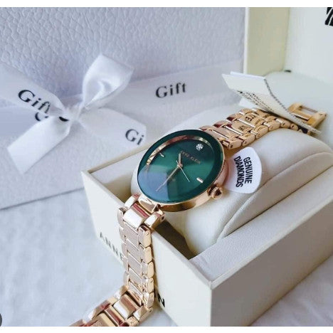 SALE! ❤️  AK Klein Women's AK/1362GNRG Quartz Metal and Alloy Rose Gold-Toned Dress Watch