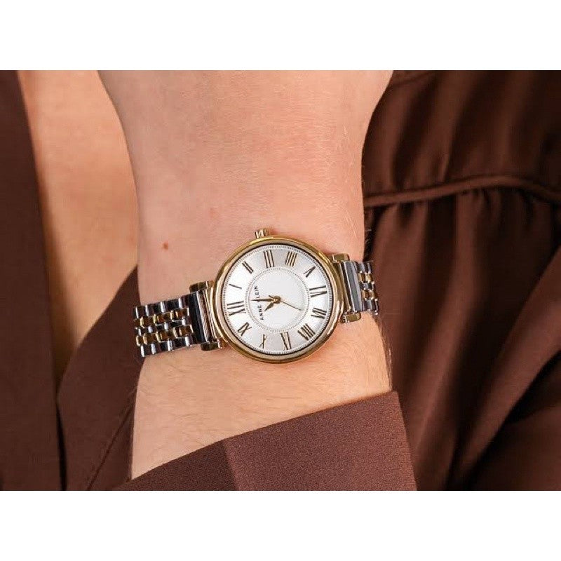 AK Klein Two-Tone Bracelet Watch With Roman Numeral Dial 2159SVTT