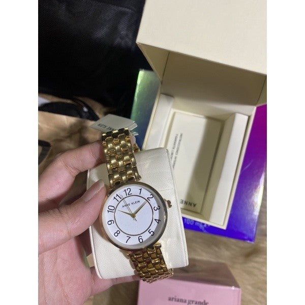 AK Klein Women's Easy to Read Bracelet Watch AK/3662WTGB