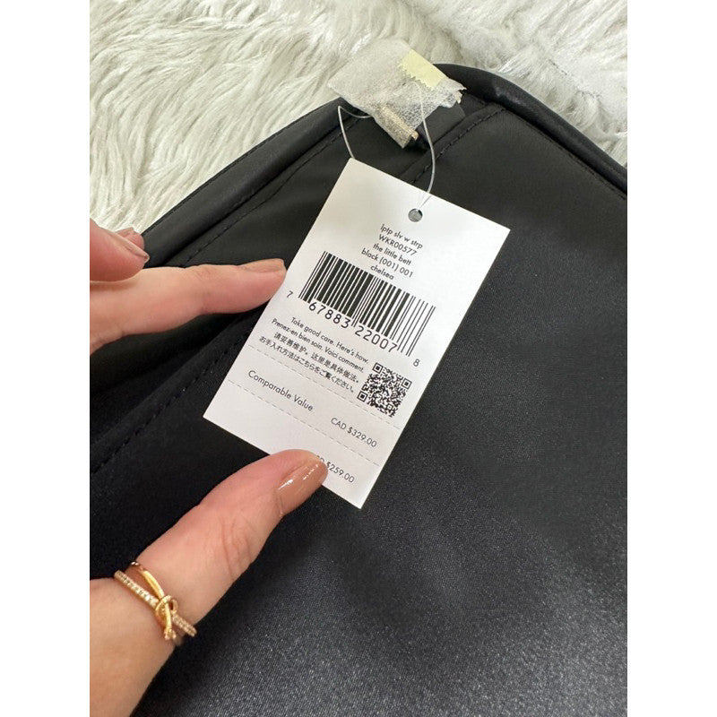 ORIG & IMPORTED KS Chelsea Nylon Laptop Bag Sleeve With Strap - Black/Lilac