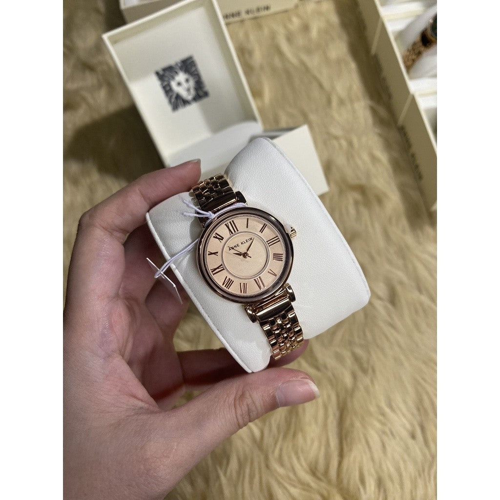 AK Klein Women's AK/2158RGRG Rose Gold-Tone Bracelet Watch