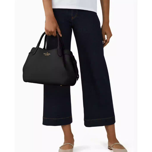 ORIG & IMPORTED KS Dumpling Large Satchel Bag BLACK