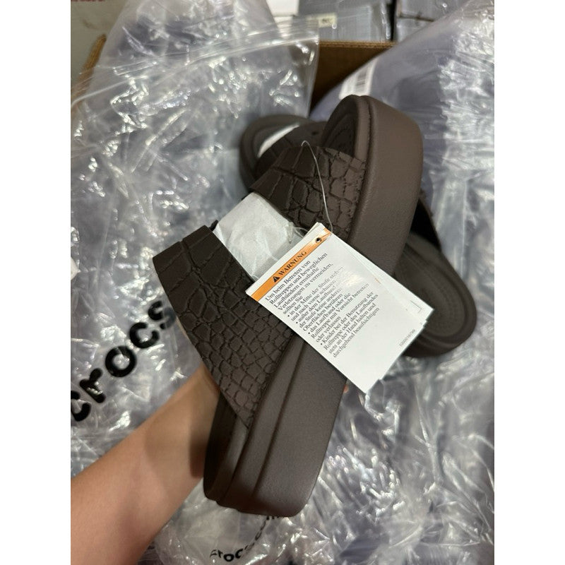 ORIG & IMPORTED Crocs Brooklyn Croco Buckle in Color: Espresso
