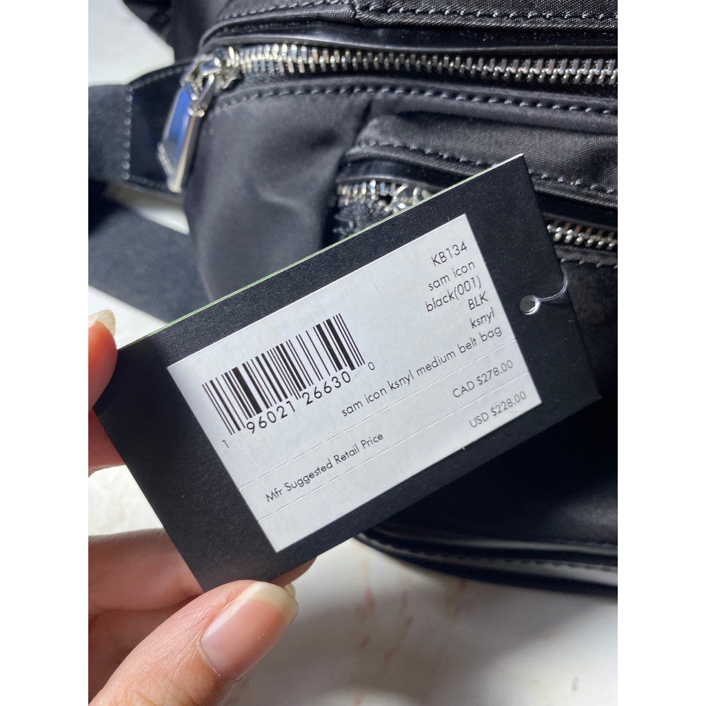 SALE! ❤️ ORIG & IMPORTED KS Retail Sam Icon Nylon Medium Belt Bag Black