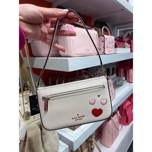 SALE! ❤️ ORIG & IMPORTED KS Valentines Day Convertible Heart White Wristlet Small Bag