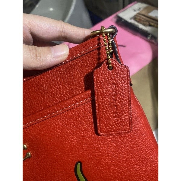 SALE! ❤️  CCH RETAIL Rexy Kitt Pebbled Leather Crossbody Bag Red
