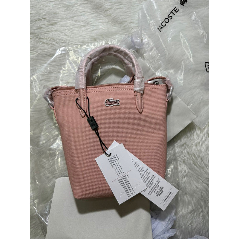 ORIG & IMPORTED LCT Women's Concept Petit Coated Canvas Mini Zip Tote Bag Pink