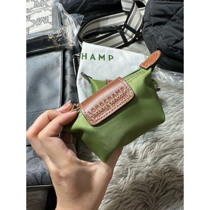 ORIG & IMPORTED Longchamp Le Pliage ORIG Coin Purse Wallet in Green