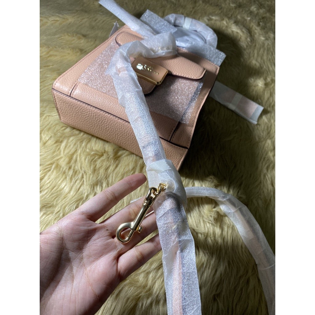 SALE! ❤️  C0ACH Mini Pepper Crossbody Bag in Gold/Shell Pink