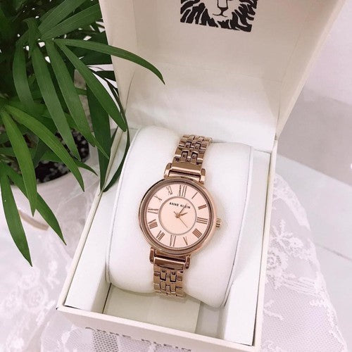 AK Klein Women's AK/2158RGRG Rose Gold-Tone Bracelet Watch