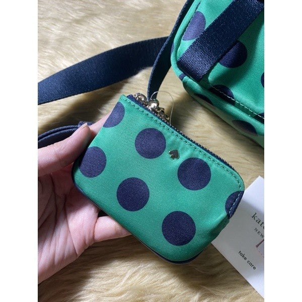 SALE! ❤️  KS chelsea delightful dot camera bag nylon green