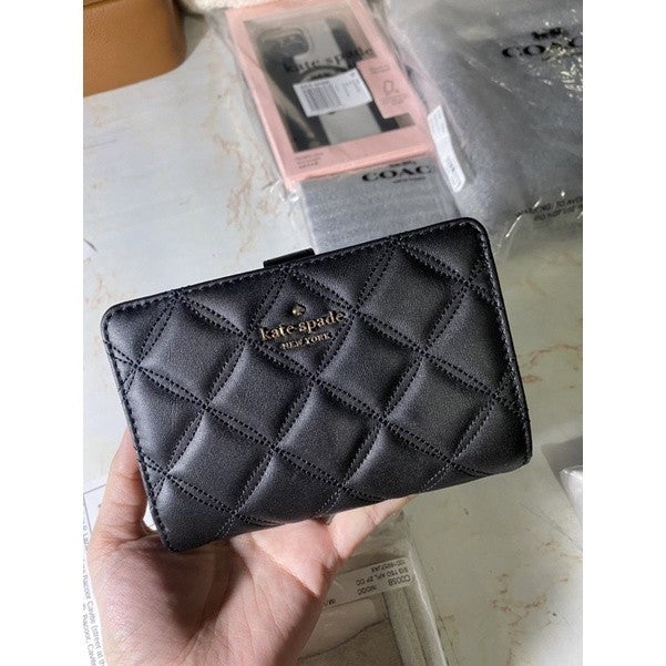KS natalia medium compact bifold wallet in Black