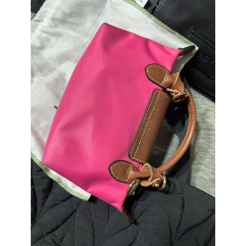 ORIG Preloved LongChamp LE PLIAGE POUCH MINI BAG pink