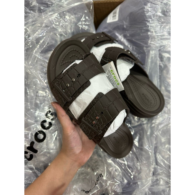 ORIG & IMPORTED Crocs Brooklyn Croco Buckle in Color: Espresso