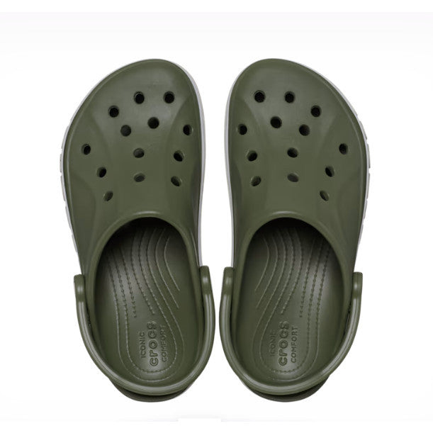 AUTHENTIC/ORIGINAL Crocs Bayaband Clog in Army Green / Cobblestone