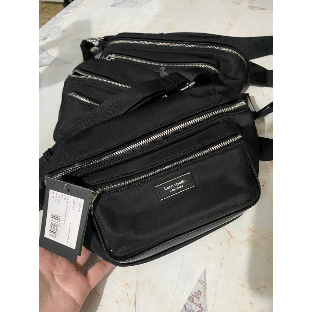 SALE! ❤️ ORIG & IMPORTED KS Retail Sam Icon Nylon Medium Belt Bag Black