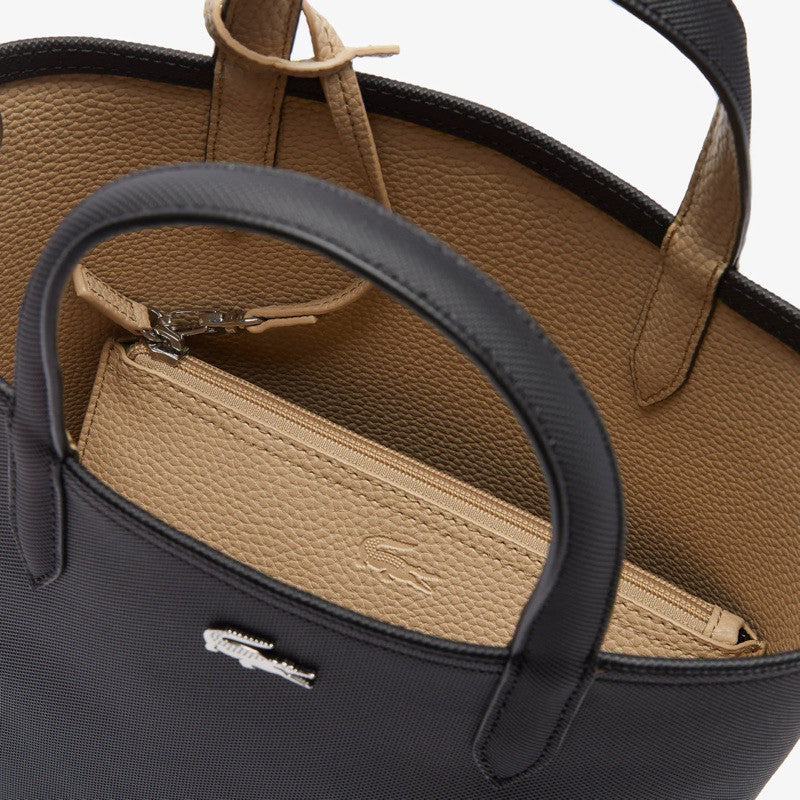 ORIG & IMPORTED LCT Women's Anna Reversible Canvas Vertical Tote Bag in Beige/Black