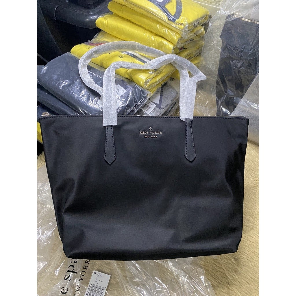 ORIG & IMPORTED KS Kitt Medium Tote Nylon Bag in Black / Brown / Green / Purple