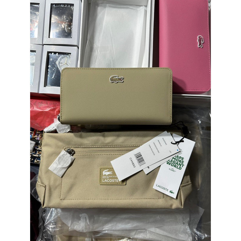 ORIG & IMPORTED LCT Concept 12 Card Zip Long Wallet Pink / Beige