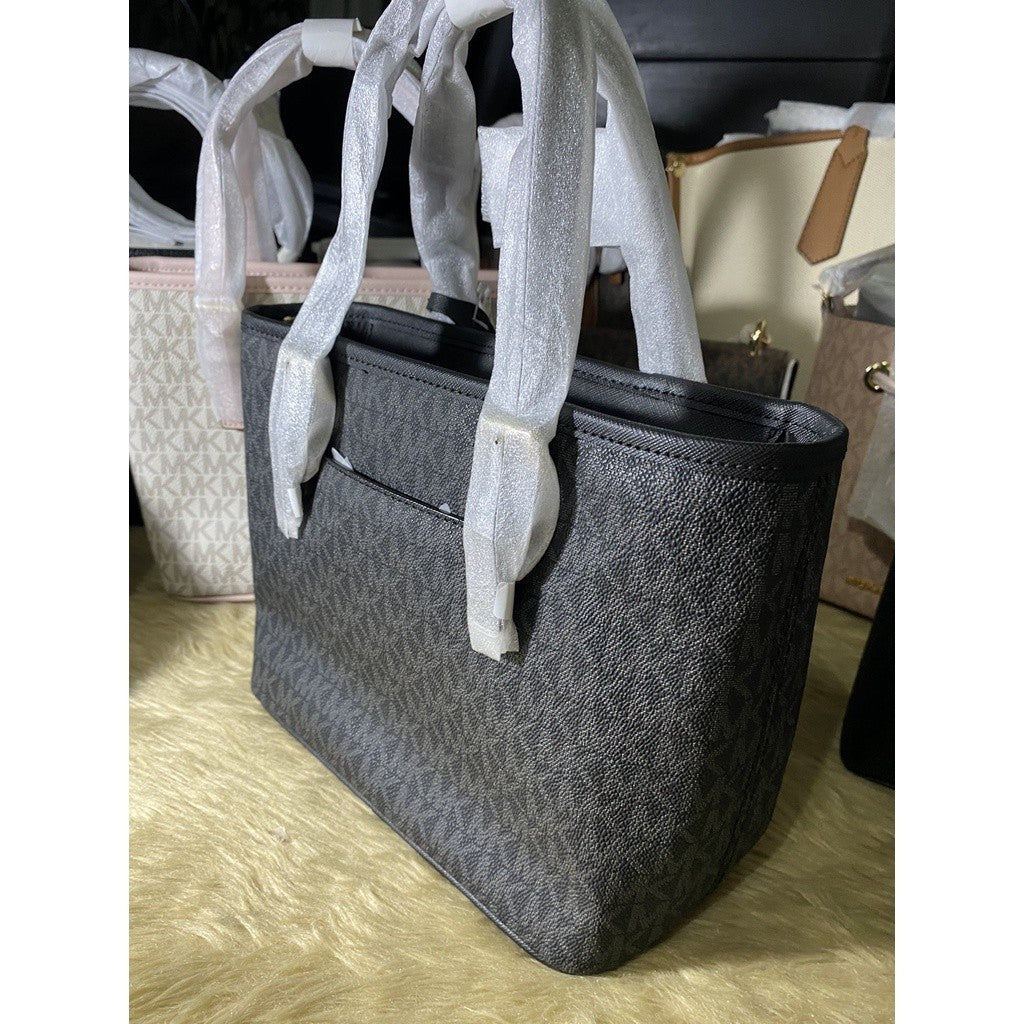 SALE!  MK Jet Set Travel Extra-Small Logo Top-Zip Tote Bag BLACK
