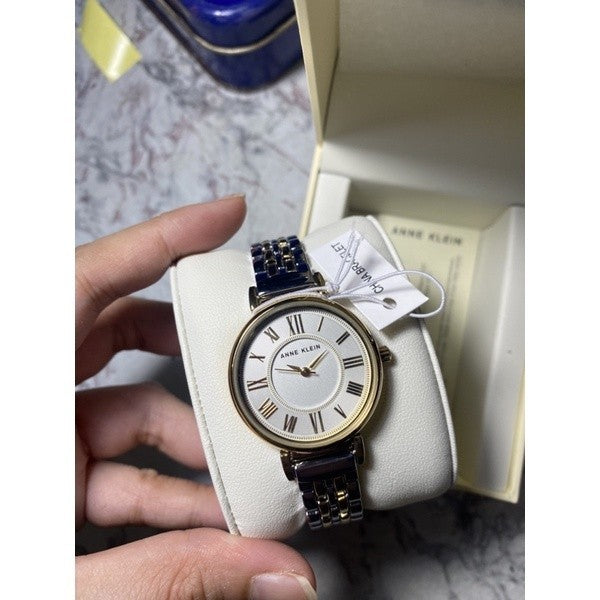 AK Klein Two-Tone Bracelet Watch With Roman Numeral Dial 2159SVTT
