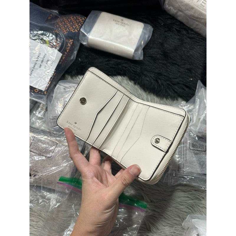 ORIG & IMPORTED KS Staci Small Zip Around Wallet in Black White Green