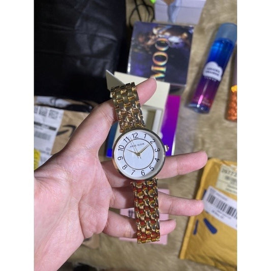 AK Klein Women's Easy to Read Bracelet Watch AK/3662WTGB