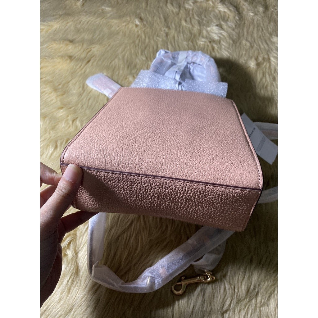 SALE! ❤️  C0ACH Mini Pepper Crossbody Bag in Gold/Shell Pink