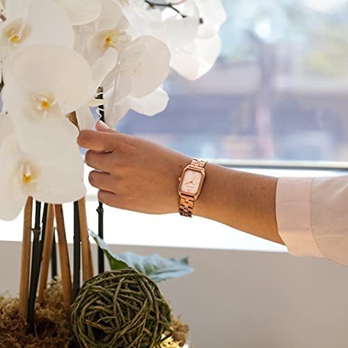 AK Klein Women's Watch with Metal Strap, Rose Gold AK/3774RGRG