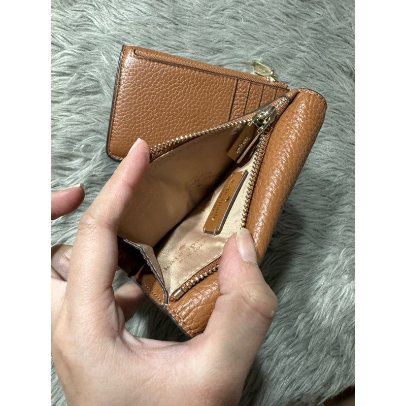 ORIG & IMPORTED KS Dumpling Small Flap Card Holder Wallet Black Brown