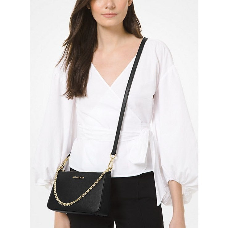 SALE! ORIG & IMPORTED MK Jet Set Medium Saffiano Shoulder Crossbody Bag in Black