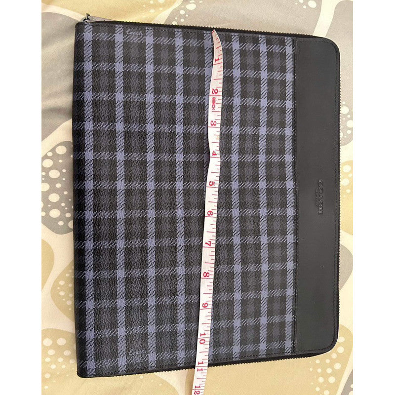 ORIG & IMPORTED CCH TECH CASE ORGANIZER IPAD SLEEVE WITH TINY CLASSIC PLAID PRINT