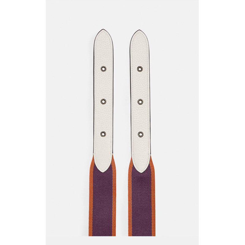 ORIG & IMPORTED CCH Bag Guitar Strap In Colorblock With Varsity Stripe in Maroon Boysenberry