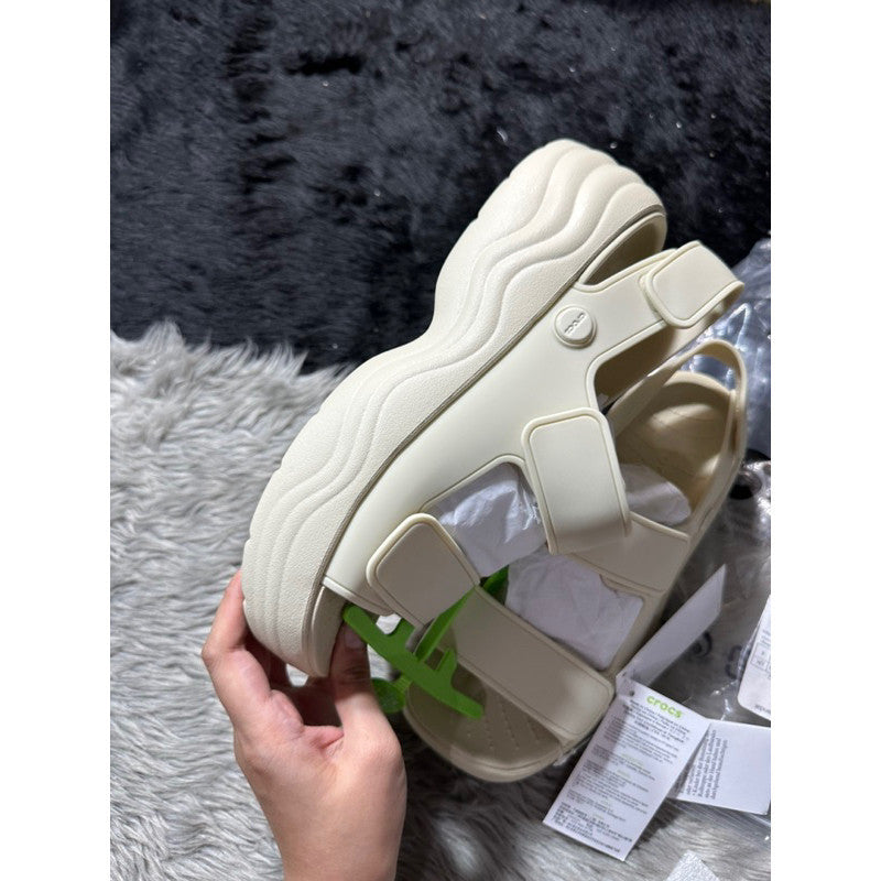 SALE! ORIG & IMPORTED Crocs Skyline Chunky Platform Wedge Sandals in Beige/Bone