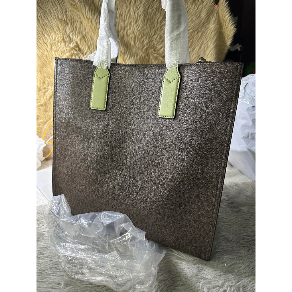 ORIG & IMPORTED MK Kenly Large Tote Bag Brown/Green Laptop Bag
