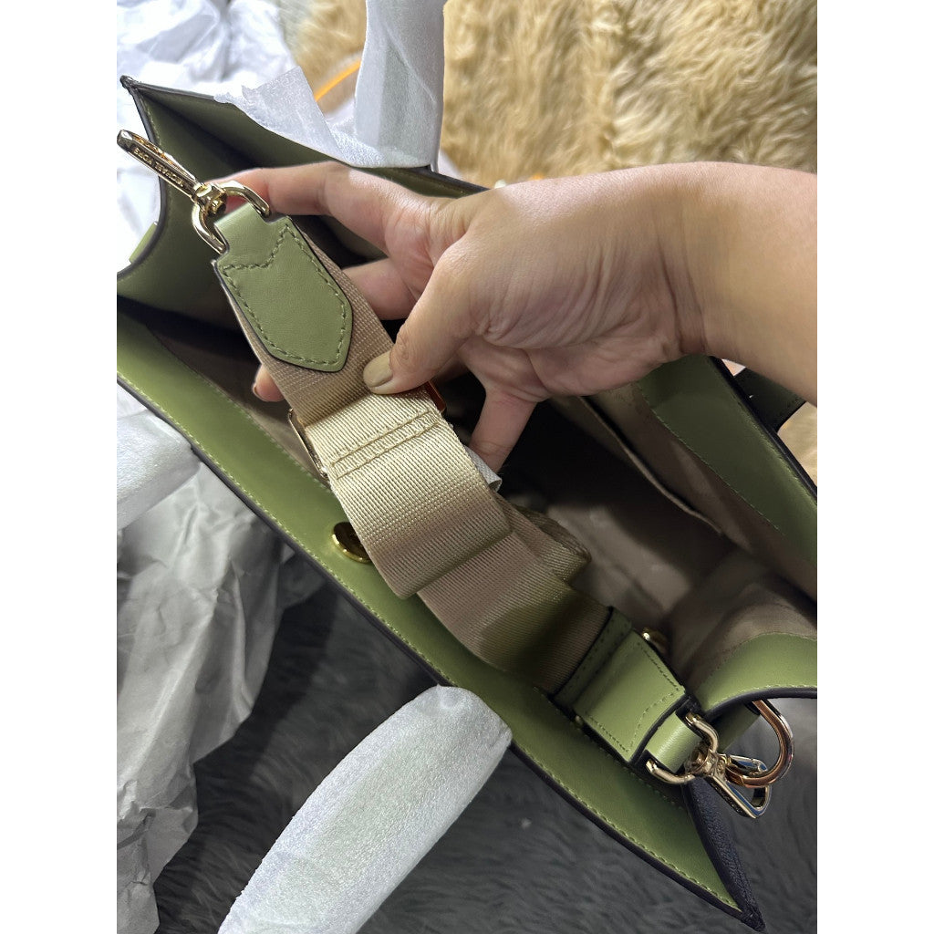 ORIG & IMPORTED MK Kenly Large Tote Bag Brown/Green Laptop Bag