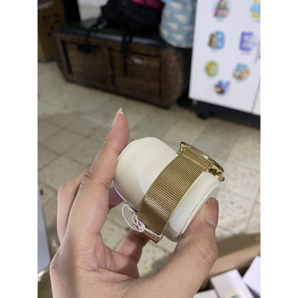 ORIG & IMPORTED AK Klein Women's Glitter Accented Mesh Bracelet Watch Gold AK/3780CHGB